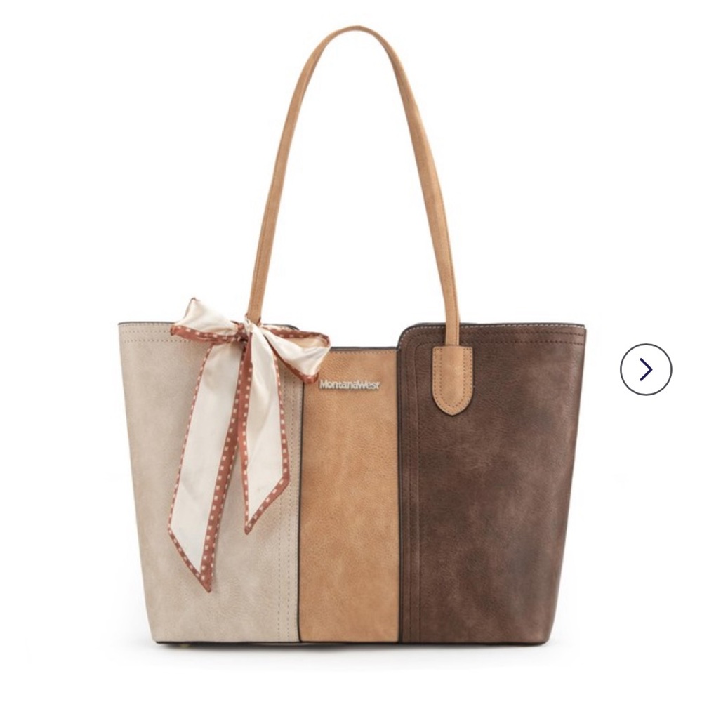 Montana West Cream, Tan, and Brown Tote Bag